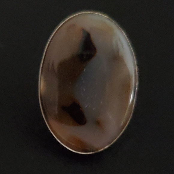 Oval Montana Agate Ring - Picture 4 of 5